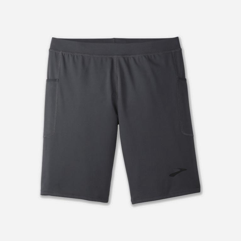 Brooks Source 9 Israel - Men's Running Shorts - Asphalt/DarkGey (54637-ZRYH)